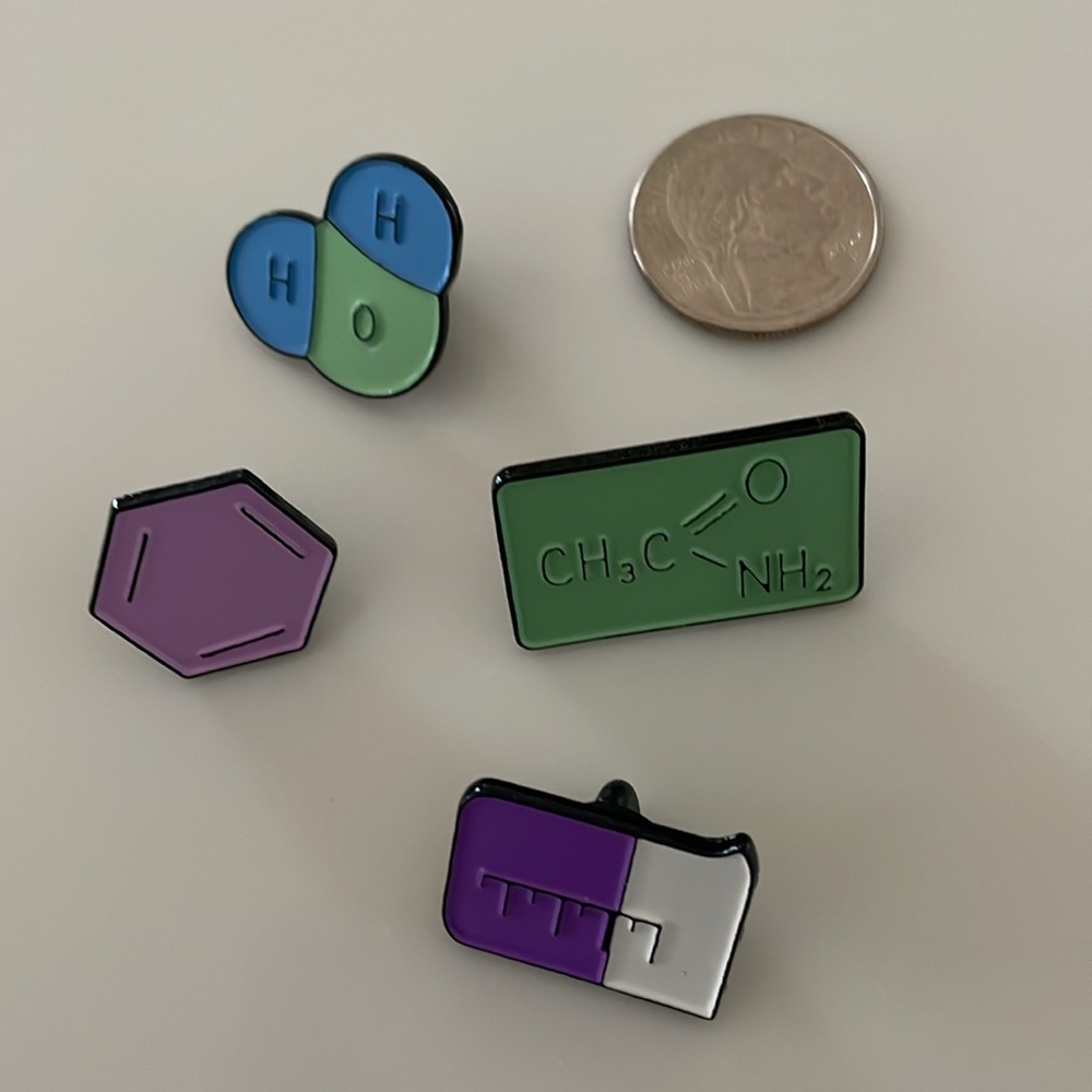 New. Science Enamel Pin Collection - Picture 4 of 4